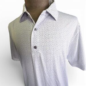 FootJoy Men's XL Geometric Print Golf Polo - The Cliffs Resort Logo